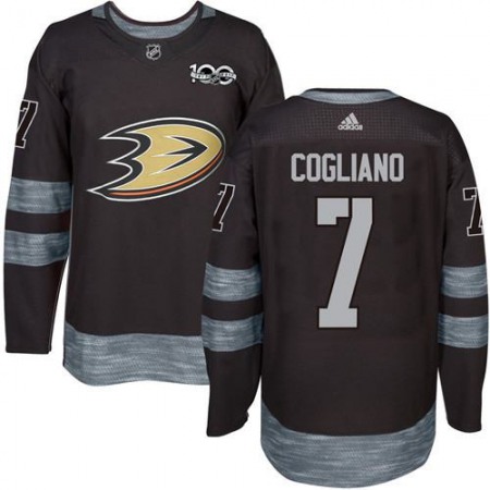 Ducks #7 Andrew Cogliano Black 1917-2017 100th Anniversary Stitched NHL Jersey