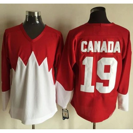 Olympic CA. #19 Canada Red/White 1972 Commemorative CCM Stitched NHL Jersey