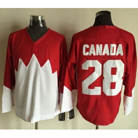 Olympic CA. #28 Canada Red/White 1972 Commemorative CCM Stitched NHL Jersey