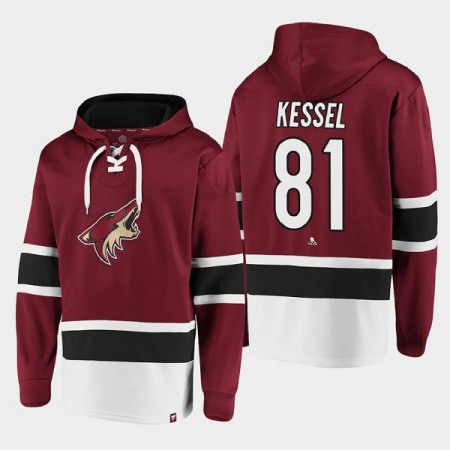 Men's Arizona Coyotes #81 Phil Kessel Red All Stitched Sweatshirt Hoodie