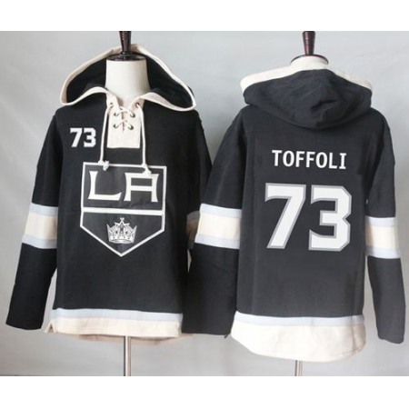 Kings #73 Tyler Toffoli Black Sawyer Hooded Sweatshirt Stitched NHL Jersey