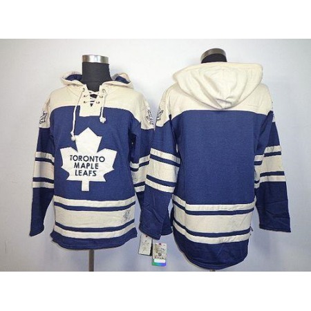 Maple Leafs Blank Blue Sawyer Hooded Sweatshirt Stitched NHL Jersey