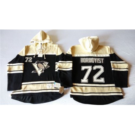 Penguins #72 Patric Hornqvist Black Sawyer Hooded Sweatshirt Stitched NHL Jersey